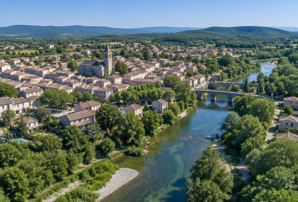 Vue de Quissac, zone d'intervention d'Olivier Nettoyage